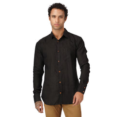 Onyx Linen Shirt - Black