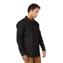 Onyx Linen Shirt - Black