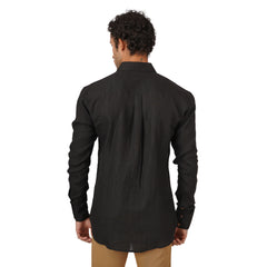 Onyx Linen Shirt - Black