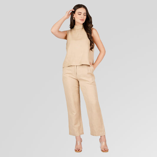 Neutral Minimalist Linen Co-Ord